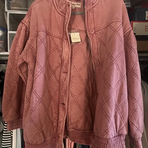 Free People Mauve Juno Quilted Jacket, Size XS. Brand new with tags! - Picture 4 of 7